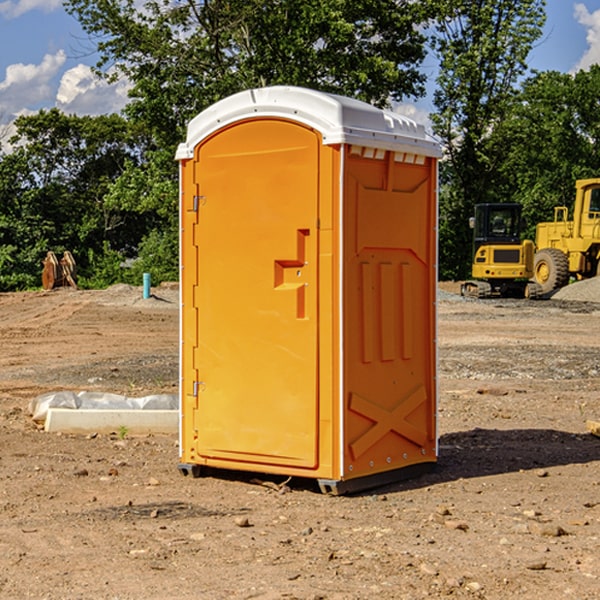 how often are the portable restrooms cleaned and serviced during a rental period in Deephaven